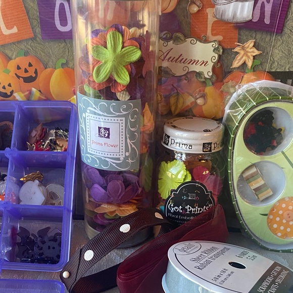 Halloween Junk Journal Scrapbooking Kit | Curated Papers, Ribbons Embellishments